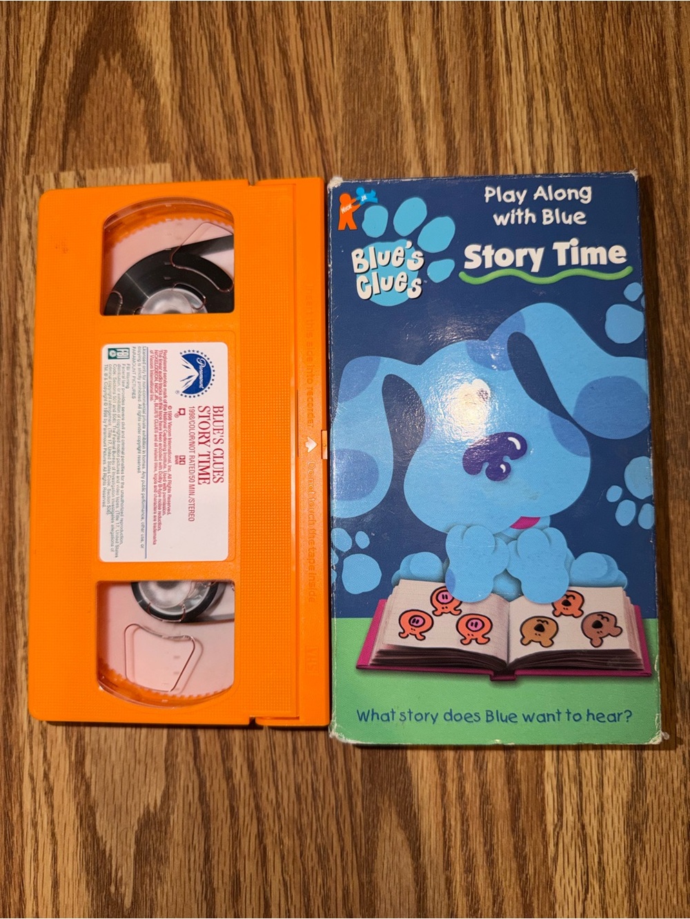 Blue's Clues Story Time VHS Tape - Blue (Orange Tape)